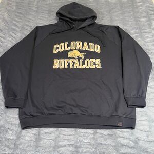 Image One Colorado Buffaloes Hoodie Men XL Black NCAA CU Buffs Sweatshirt Raglan
